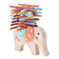 Kids Wooden Stacking Elephant Balance Game Photo