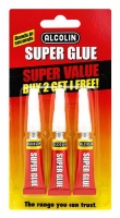 Alcolin - Super Glue Value Pack - 3 X 3g Photo