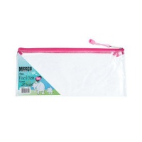 Meeco: Clear Large Pencil Bag - Pink Zip Photo