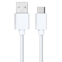 USB Cable 2.0 USB-A to USB-C Data Charge Cable - White Photo