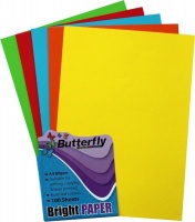 Butterfly: A4 Bright Paper 100's - Assorted Photo