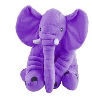 Totland Short Plush Elephant Pillow - Purple Photo