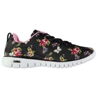 Fabric Childrens Flyer Runner Trainers - Floral Photo