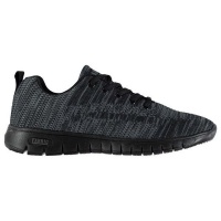 Fabric Men's Flyer Runner Trainers - Black & Charcoal Photo