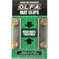 OLFA Clips Pair Holds 2 Or More Mats Together Fits All Mat Brands Photo