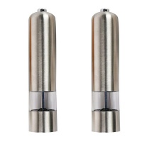 LED Electric Stainless Steel Salt Pepper Mill - 2 Piece Photo