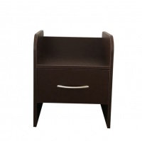 Hazlo Modern Bedstand Table Pedestal With Drawer - Brown Photo