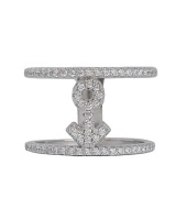 Miss Jewels CZ Wedding Band with Arrow Design in 925 Sterling Silver Photo