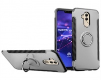 Magnetic Kickstand Ring Stand Case for Huawei Mate 20 Lite Silver Photo