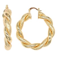 SISTA Bold Gold Twisted Hoop Photo