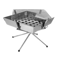 Portable Folding Stainless Steel BBQ Charcoal Grill Photo