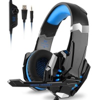 KOTION SWEG® Gaming Headphones G9000 with Mic & LED Lights Aux 3.5mm - Blue Photo