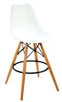 Addis - Shell Chair Barstool With Wooden Legs Photo