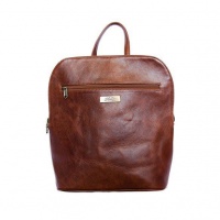 The Traveler Backpack in Brown Leather Photo