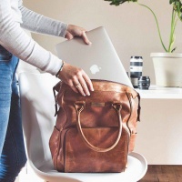 The Multipurpose Backpack in Toffee Leather Photo