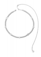 Guess Women's LOVE BACK CHAIN CHARM Necklace - Silver Photo