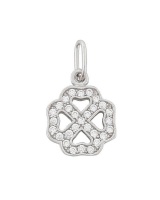 Miss Jewels - Clear Round CZ Pendant/Charm in 925 Sterling Silver Photo