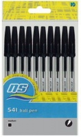 NS-541 Ball Pens 10's - Black Ink Medium- Walleted Photo