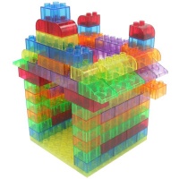 Greenbean Translucent Building Blocks Set with Play Board - 73 Pieces Photo