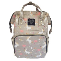 Backpack Nappy Bag - Unicorn Grey Photo