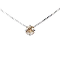 Civetta Spark Necklace with Golden Topaz Swarovski Crystal Rhodium Plated Photo