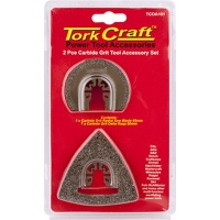 Tork Craft Quick Change Oscillating Carbide Grit Accessory Kit 2 pieces Photo