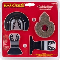 Tork Craft Quick Change Oscillating General Purpose Accessory Kit 4 pieces Photo