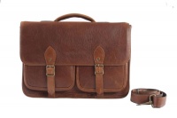 Kingkong Leather 15.6" Business Laptop Bag - Brown Photo