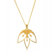 Tulip Flower Necklace - Yellow Gold Photo