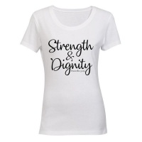 Strength & Dignity! Ladies T-Shirt - White Photo