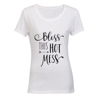 Bless this Hot Mess! - Ladies - T-Shirt - White Photo