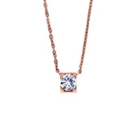 Steel My Heart Rose Gold CZ Necklace Photo