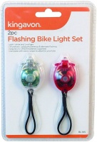 Kingavon - 2 Piece Flashing Bike Light Set for Jogging Cycling and Hiking Photo