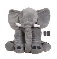 Totland Baby Elephant Pillow - Dark Grey Photo