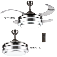 Bright Star - 54W 4 Blade Ceiling Fan With Extendable Blades & Light Photo