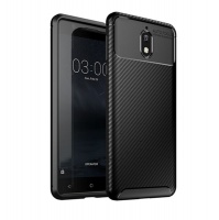 Nokia Carbon Fibre Effect Shockproof Back Cover Case for 3.1 Black Photo
