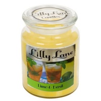 Lilly Lane Lime and Basil Infusion Scented Candle Large Glass Jar Photo