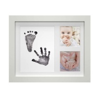 Contactless Ink Baby's Handprint Picture Frame - White Photo