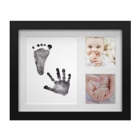 Contactless Ink Baby's Handprint Picture Frame - Black Photo