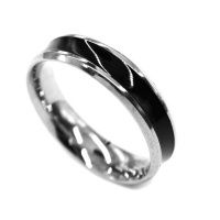 Xcalibur Steel Black Centred Ring Photo