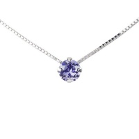 Civetta Saprk Birthstone Necklace With Swarovski Tanzanite Crystal Photo