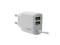 LDNIO Smart Fast Charger 2-Port USB Charger with Built-In Micro-USB Cable Photo