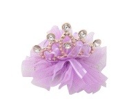 Crown Hairclip with Tulle - Purple Photo