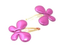 Set of 2 Butterfly Hairclips - Hot Pink Photo
