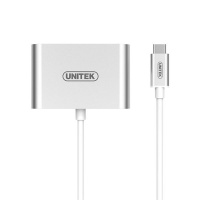 UNITEK USB3.1 Type-C to HDMI/VGA Converter - Silver Photo