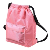 Wet & Dry Separation Drawstring Shoulder Bag - Pink Photo