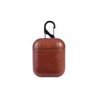 Apple PU Leather Shockproof Protective Case For AirPods - Brown Photo