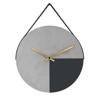 IWANA Handcrafted Cement Wall Clock – Charlie Charcoal Grey Photo