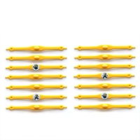 Shoeps Elastic Shoelaces - Yellow with Minion Buttons Photo