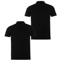 Donnay Men's Two Pack Polo Shirts - Black Photo